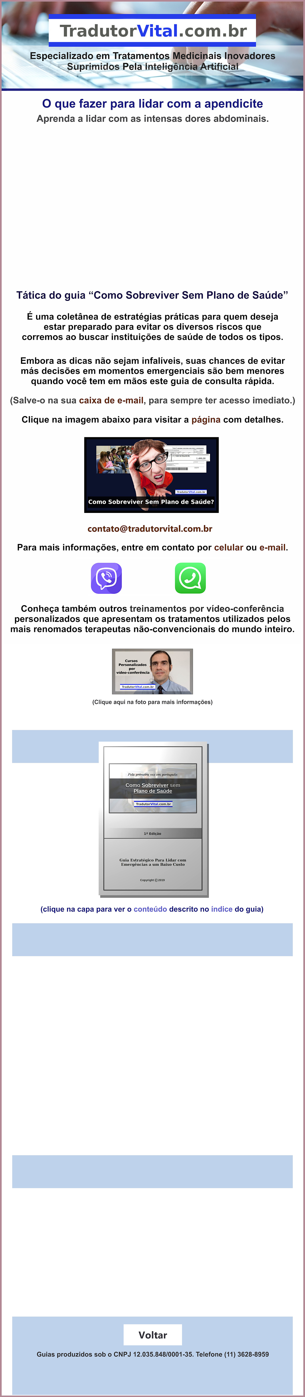 Dor Horr&iacute;vel Na Barriga Nem Sempre &eacute; Apendicite